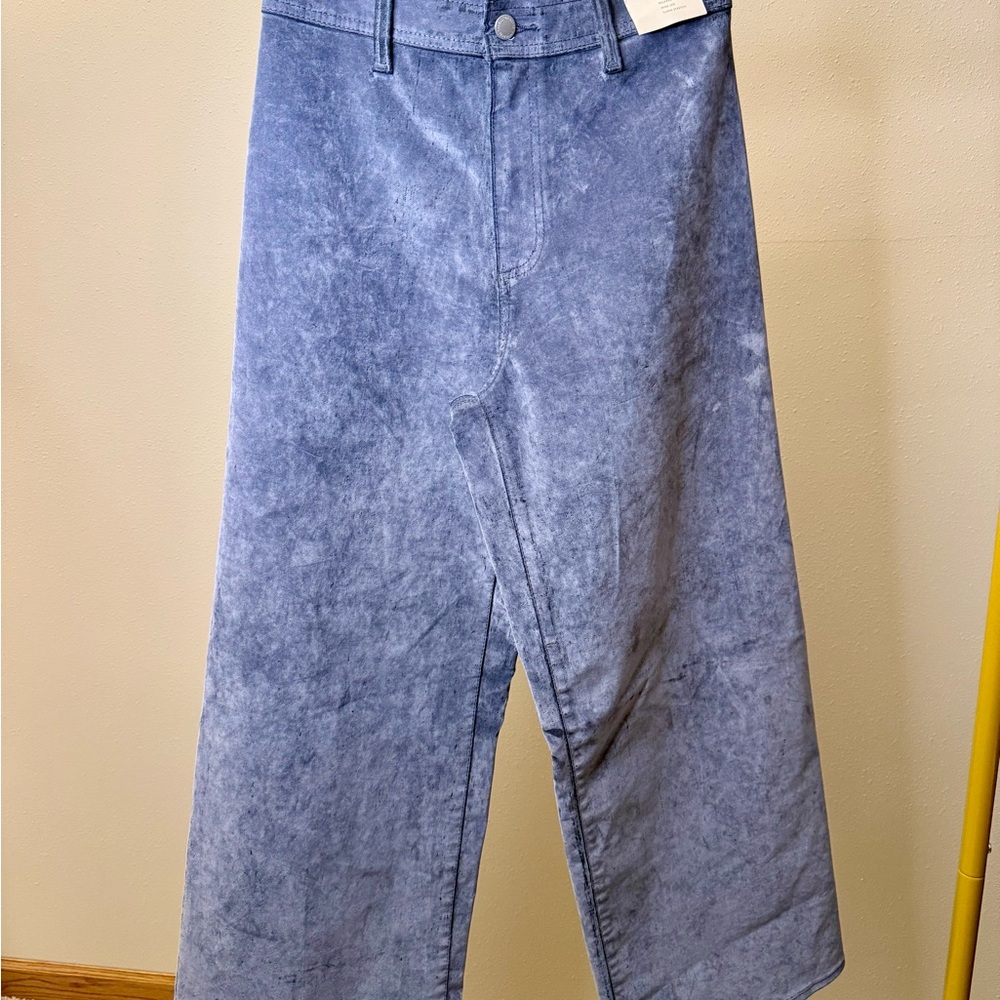 Universal Thread Gray Velvet Wide Leg Pants Soft High Rise Blue Gray